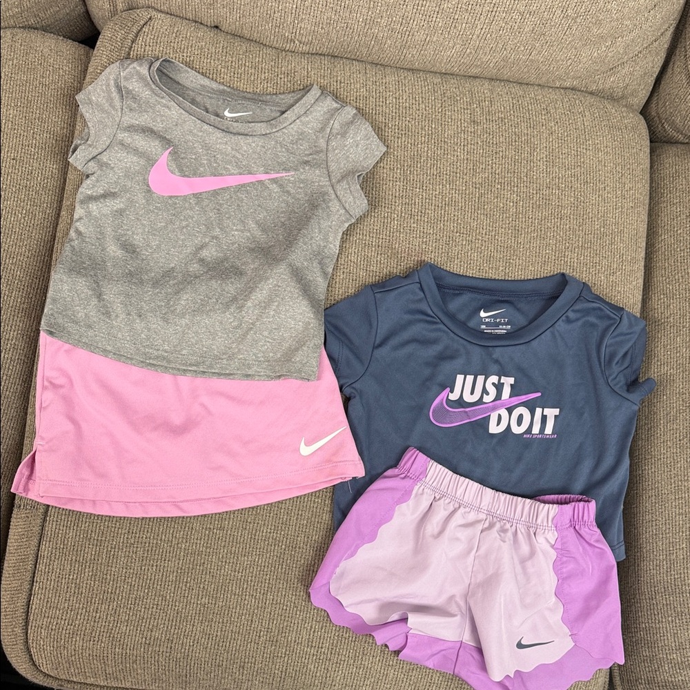 Nike Kids' Pink and Gray Dress Set